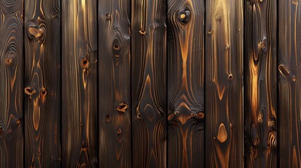 Wall Mural - Black wooden fence texture background