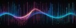 Glowing particle wave. Sound waves and musical visualization. 