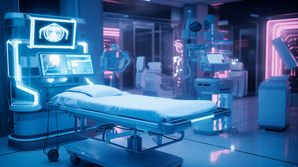 Wall Mural - Advanced Medical Devices in a State-of-the-Art Operating Room Setting