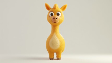 Poster - A delightful 3D llama figurine, made to steal your heart with its irresistible cuteness. Perfect for adding a touch of whimsy to any project or design.