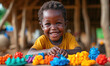 Pure joy in every moment: an African child's birthday party comes to life with laughter, colorful  toys