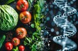 Organic fresh vegetables and DNA sequencing made with them