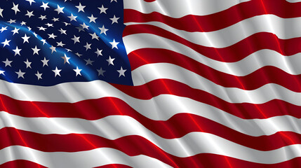 Wall Mural - American flag for Memorial Day 4th of July Labor Day, USA or American flag background with copy space, USA American Flag, Generative Ai