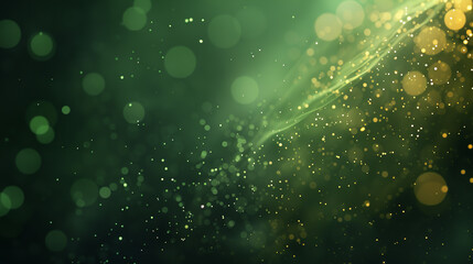 Wall Mural - effect dust green particles illustration abstract glitter, texture bokeh