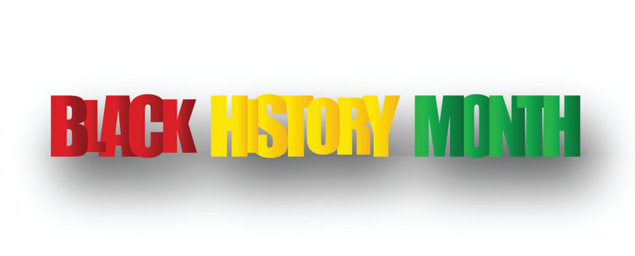 black history month celebrating banner vector. Black History Month banner design template vector. Black History Month banner with orange, red and green. design graphic Black history month