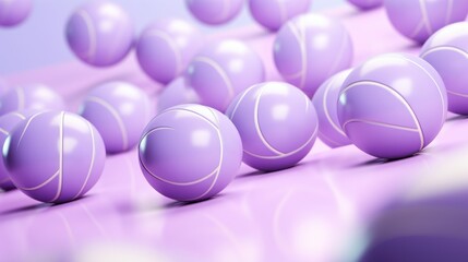 Sticker - Background with volleyballs in Lilac color