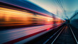 © Textures & Patterns - Dynamic motion blur of a fast-moving train at dusk