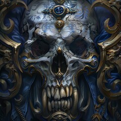 Poster - Pirate skull, crossed bones, menacing