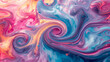 Abstract swirls of color in a vibrant oil painting