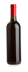 Canvas Print - Bottle of expensive red wine isolated on white