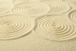 © New Africa - Zen rock garden. Circle patterns on beige sand