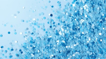 Poster - The background of the confetti scattering is in Arctic Blue color