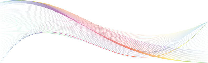 abstract rainbow wave on a transparent background for web design, presentation design, web banners. 