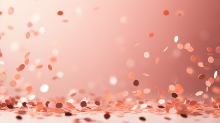 Poster - The background of the confetti scattering is in Salmon color.-