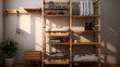 shelves in modern living room 