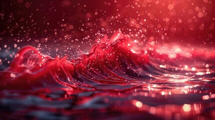 Leinwandbilder - Close-Up of a Powerful Water Wave. Generative AI.