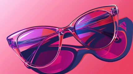 A vector illustration featuring sunglasses as the background image