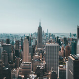 Fototapeta Nowy Jork - New York City Skyline: Majestic Urban Landscape and Iconic Buildings