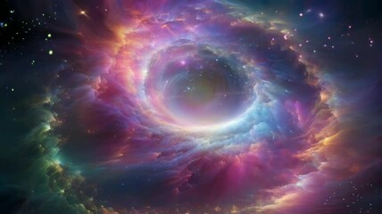 Wall Mural - space galaxy background, seamless looping time-lapse virtual video animation background.