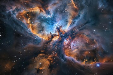 Wall Mural - harmonious swirls of nebula clouds in space depicting the beauty of the cosmos
