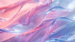 Closeup of delicate, translucent textures, that give the impression of soft, flowing ice, creating an aesthetic and artistic background with a palette of pastel pinks and blues that blend beautifully.