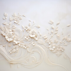  Background with white 3d paper flowers