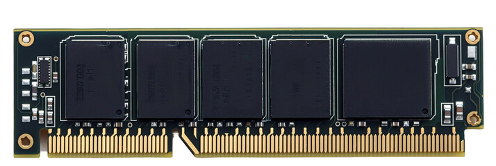ram random access memory, transparent background, isolated image, generative ai
