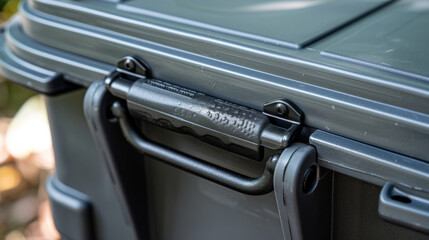 The handle is designed for easy carrying with a comfortable grip and a secure locking mechanism. You can easily transport the ice chest from place to place.