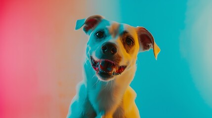 Wall Mural - Happy and active purebred Welsh Corgi dog outdoors in the grass on a sunny summer day. : Generative AI