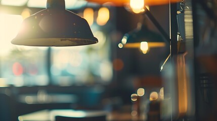 Aufkleber - Abstract blurred restaurant vintage style picture : Generative AI