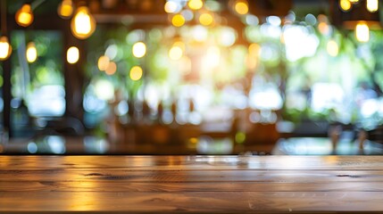Aufkleber - Table top counter Bar restaurant background : Generative AI