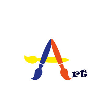 Creative Modern letter A art logo, design clipart