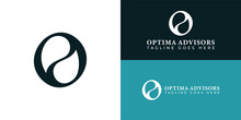 Abstract Initial Letter O Or OO Logo In Deep Green Color Presented With Multiple White And Blue Background Colors. The Logo Is Suitable For Beauty Business Logo Design Inspiration Template