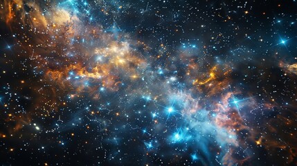 Wall Mural - a detailed star chart with constellations and celestial bodies, educational and aesthetic for astron