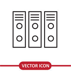 Poster - Archives icon vector flat liner illustration on white background..eps