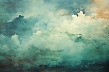 Wall Mural - Clouds watercolor background for graphics use. Created with Ai