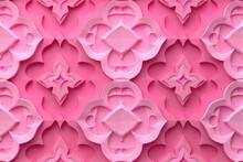 Quatrefoil Style Pattern Background. Pink Background 
