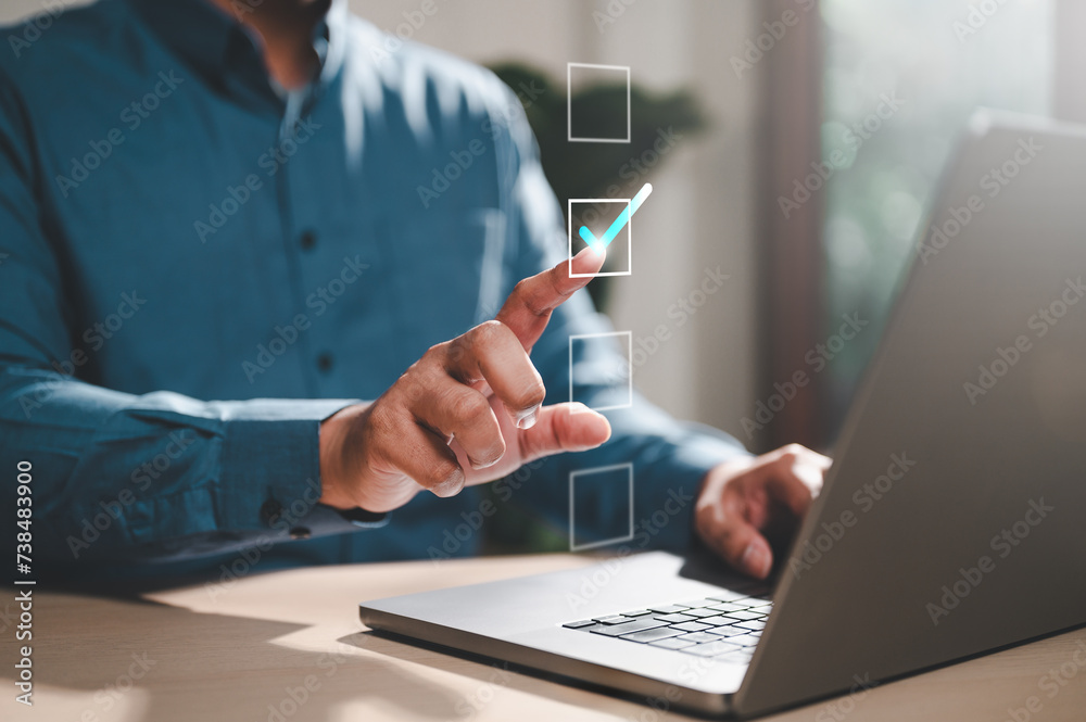 Photo Stock check, checklist, choice, survey, checkbox, checkmark, list ...