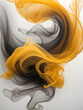 Yellow smoke abstract with an isolated background
