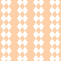 Poster - abstract geometric repeatable peach rhombus pattern.