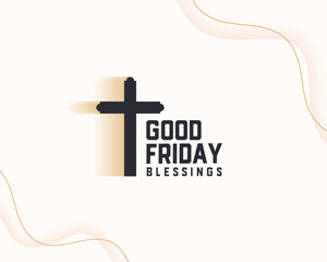 Wall Mural - elegant good friday cultural background with cross design