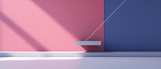 Wall Mural - Diagonal lines intersect in a clean, minimalistic background.