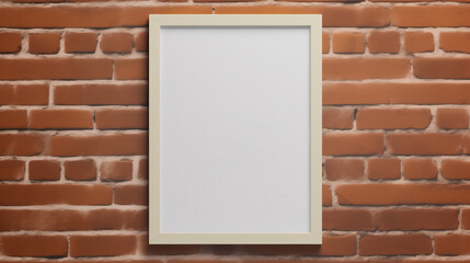 Wall Mural - blank white frame on wall for poster mockup, banner or poster mockup background