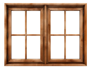 Wall Mural - Wooden window, cut out