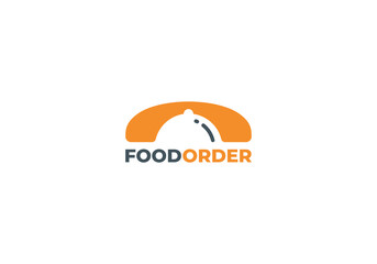 Wall Mural - call food delivery logo design. food order symbol design template