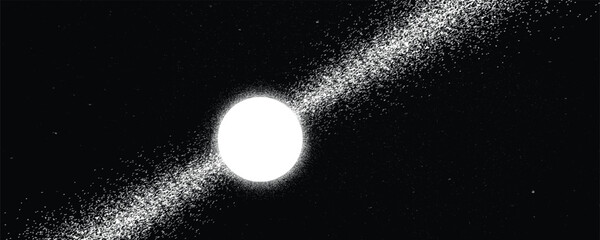 Wall Mural - Neutron star and  ray burst in deep cosmos. Quasar energy star in space . Pulsar star . Magnetar. Noise texture  .Vector illustration