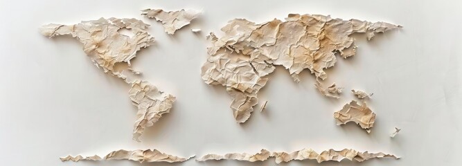 World map isolated on white background