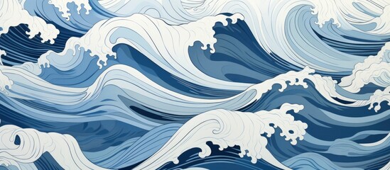  Flowing Serenity White and Blue Water Waves in Mesmerizing Swirls