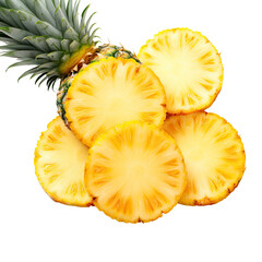 Poster - Pineapple slice on transparent background