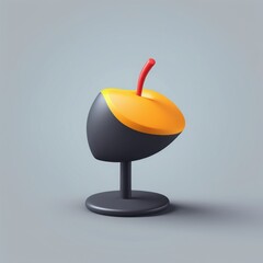 3d render, cartoon character, with yellow apple, orange and black fruit, minimal style concept, 3d rendering 3d render, cartoon character, with yellow apple, orange and black fruit, minimal style conc